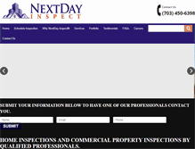 Tablet Screenshot of nextdayinspect.com